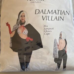 Leg Avenue Dalmatian Villain Adult Costume - Black, White, Red